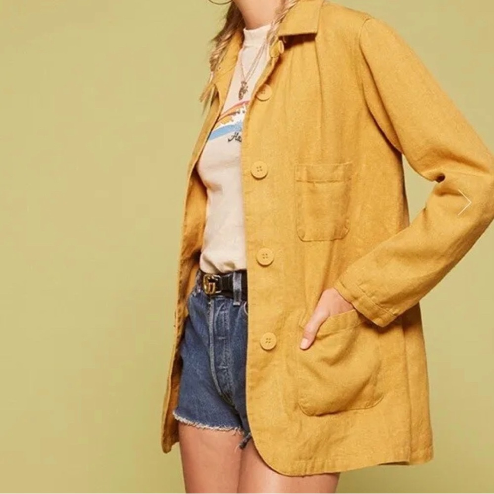 Reformation sunflower yellow chore coat